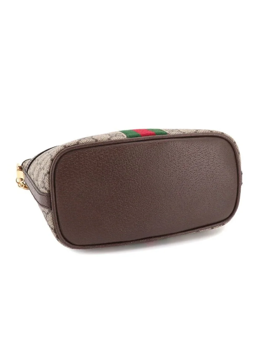 Gucci Ophidia Chain Shoulder Bag GG Supreme Canvas Leather Beige Brown